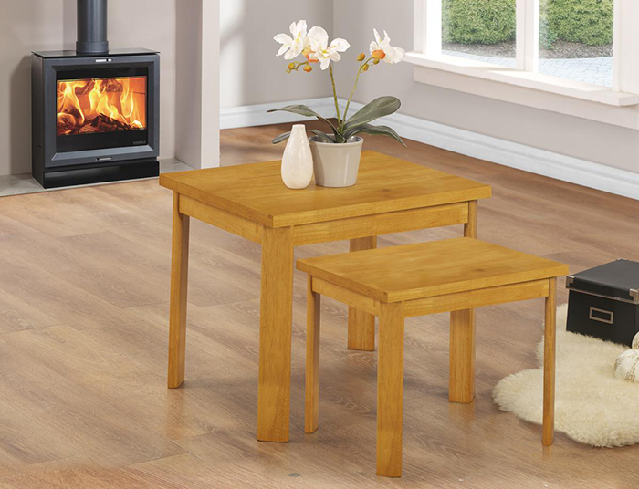 York Rubber Wood Nest Of Tables - Click Image to Close